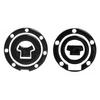 Universal Motorcycle Fuel Cap Decal With Carbon Texture Easy Installation Fuel Tank Protector for Most Sport Bikes
