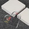 1PC Bereavement Gifts: Heart Acrylic (Condolence Quote) – Sympathy/Memorial (Loss of Loved One, Cardinal Remembrance).
