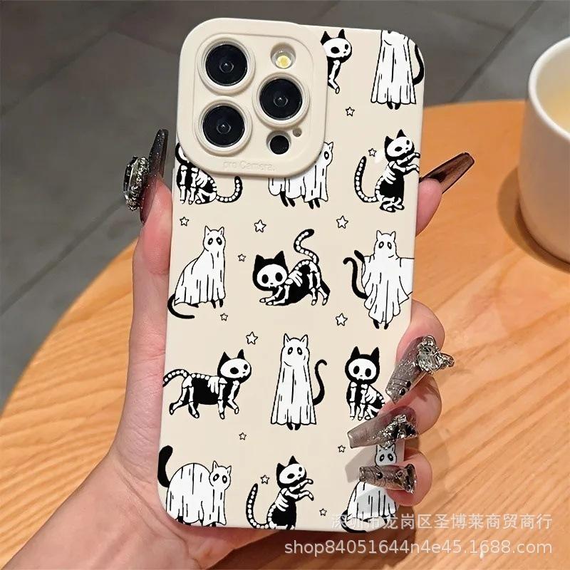 Fun black cat for apple 15 mobile phone case iphone12promax case 14/13/11/XSMAX pupil eye 16