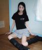 ROSEFRANTZ Dot Heart Cotton T-Shirt [Black]