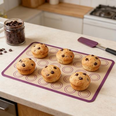 Silicone Baking Mat 0.7mm Non-Stick Oven Liner Reusable Dishwasher Safe Heat Resistant Baking Sheet for Cookies Pastries Making