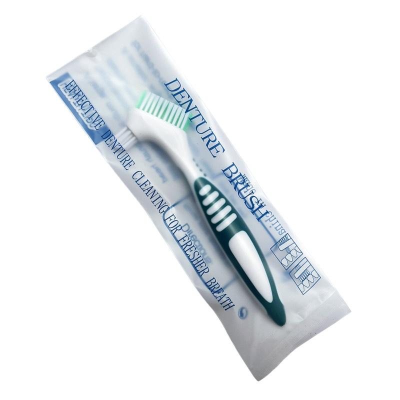 1pc Denture Toothbrush Cleaning Brush Dual Heads Gum Cleaner Invisible Braces Descaling Brush Multi-Layered Bristles False Oral Cleaning Tools