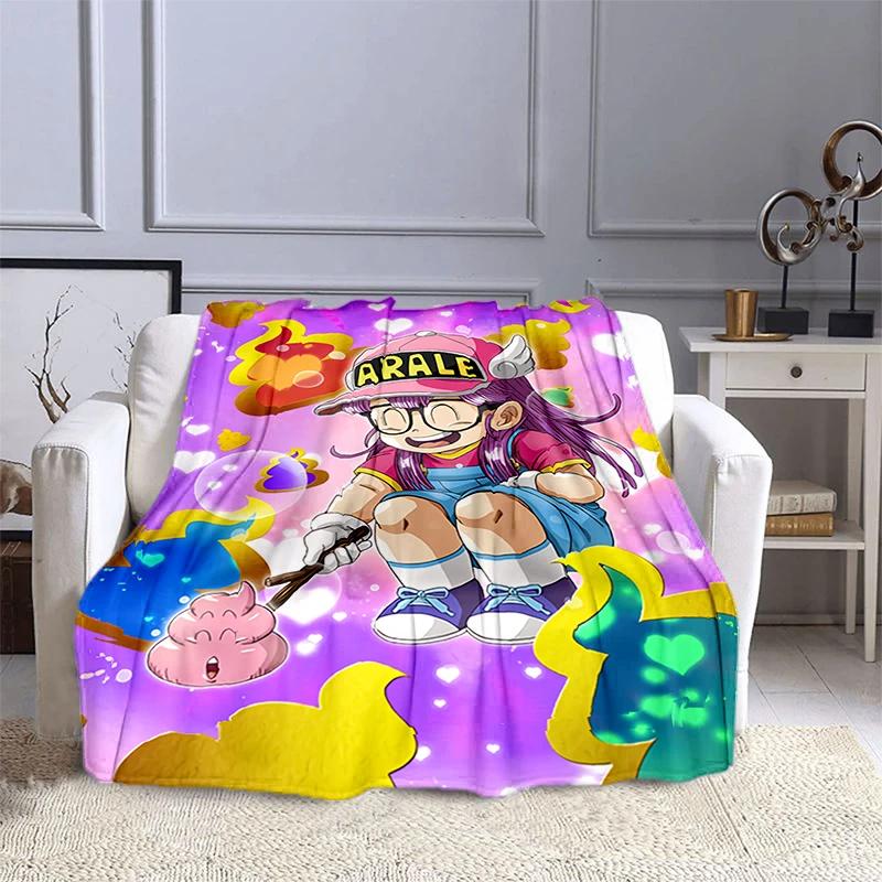 DR Slump Arale Chan Anime Printed Blanket Children's Warm Blanket Soft and Comfortable Blanket Home Travel Blanket