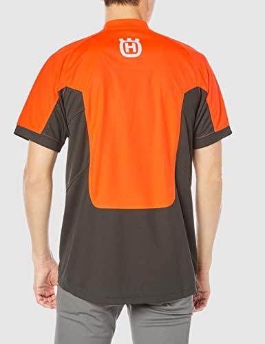 Husqvarna Zenoah Technical Short Sleeve Workwear T-Shirt, Size M (50), Orange/Gray (597661150)