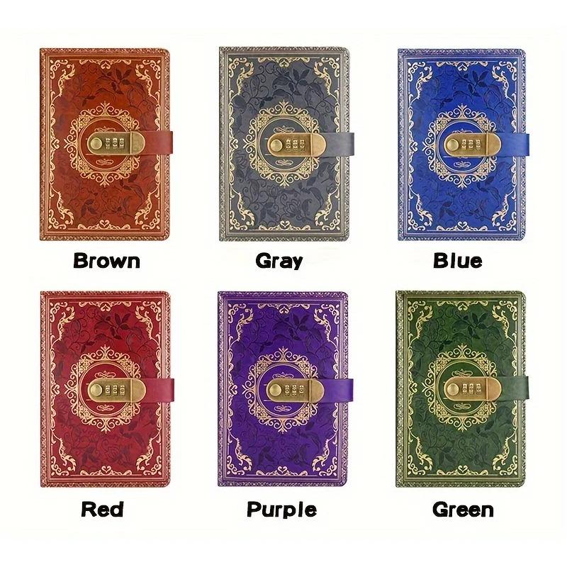 Digital Locking Journal - A5 Password Protected Diary with Secure Code Lock,200 Page Faux Leather Secret Notebook for Teens Gift