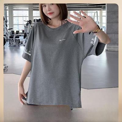 Women's Loose Quick-Dry Yoga and Running Short-Sleeve T-Shirt - Summer Fitness Top Plus Size