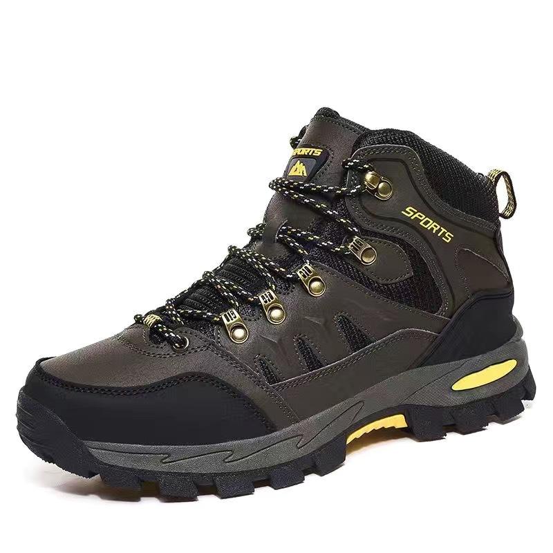 Autumn and Winter Couple Outdoor Hiking Shoes Medium Help Hiking Shoes Velvet Warm Leisure Sports Large Size Men and Women
