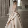 2025 Vintage Satin Halterneck Wedding Dress - Simple, Elegant Evening & Photography Style