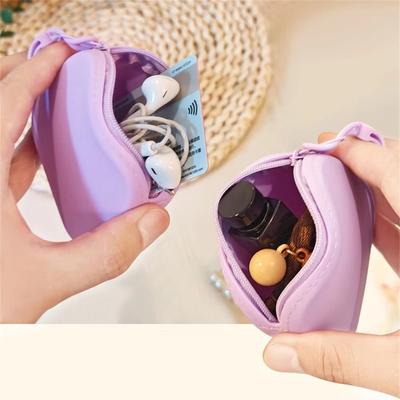 New Silicone Cosmetic Bag With Wrist Strap Dustproof Toiletry Bag Zipper Waterproof Coin Purse Outdoor