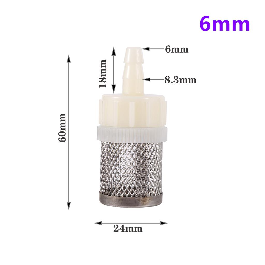 1/2" Thread Stainless Steel Mesh Hose Micro-filter Kit 4mm-20mm Garden Irrigation Car Wash Aquarium Fish Tank Water Filters 5Pcs