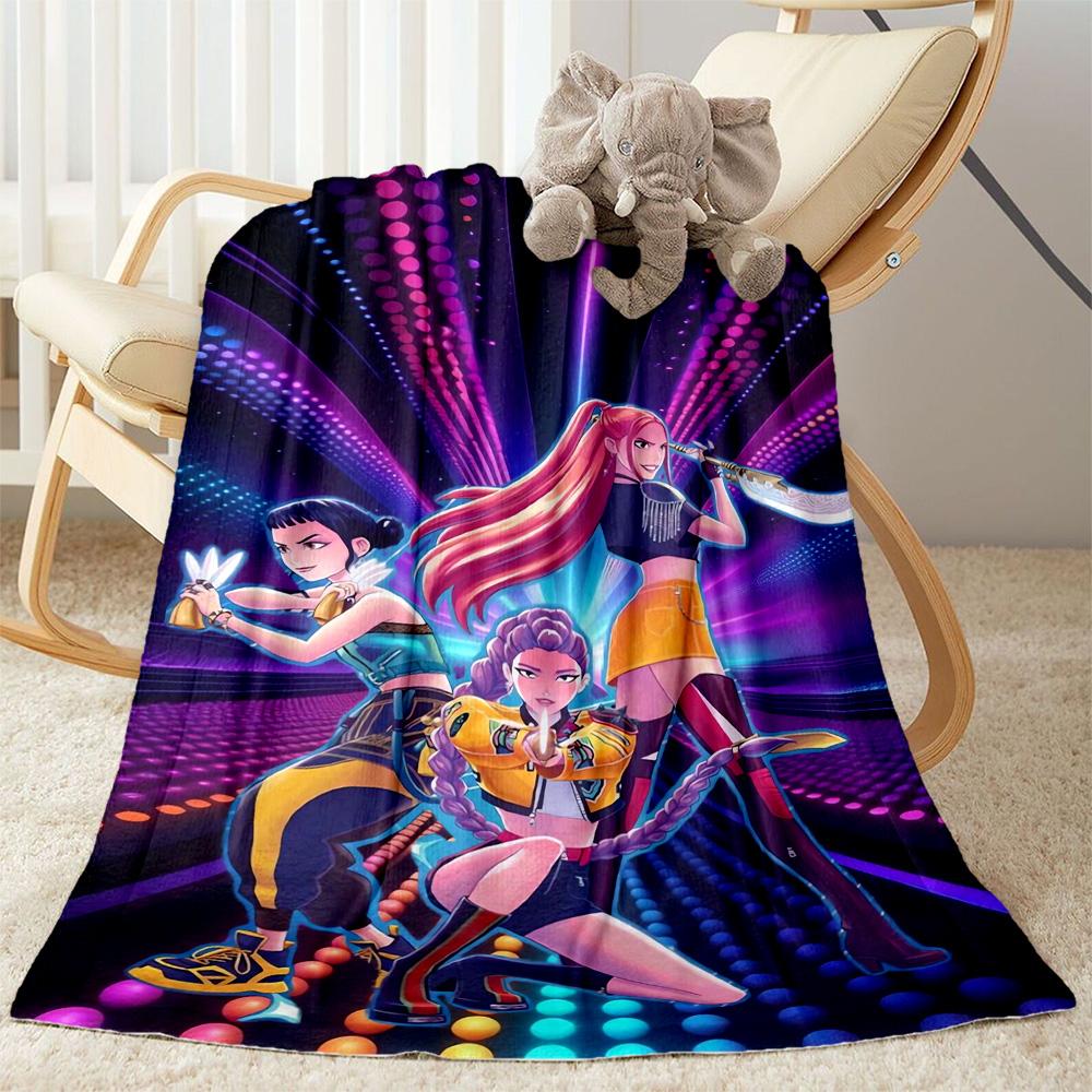 1pc K-Pop Coloring Book Blanket Comfortable Soft Lightweight Multi Seasonal Blanket for Travel Camping Picnics Sofa Office Bedroom Gift Friends