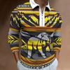 New Men's Sweatshirt Men's Zip Casual Men's Digital Printed Long Sleeve Polo Top