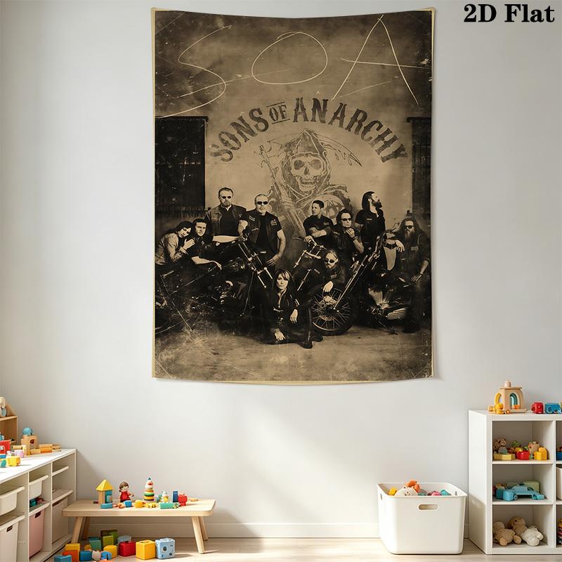 Anarchy Band Wall Tapestry Tapestry Wallmounted Fashion Print Background Wall Hanging Cloth Work Of Art Homestay Soft Decoration Tapestry