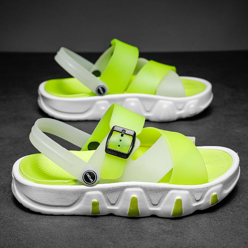 Hot Sale Fashion Men Summer Sandals 2025 Rubber Jelly Shoes Men Designer Slippers Flat Platform Sandals Men Sandalias Hombre