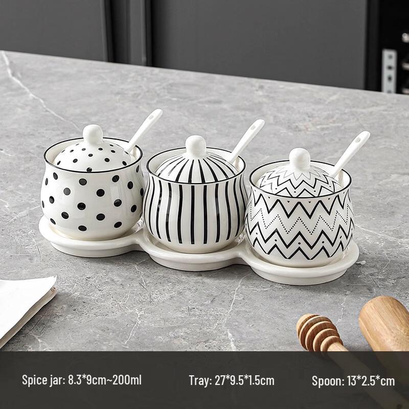 Набор керамических банок для специй