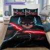 3-piece DC Batman Print Print Coreless Bed Sheet Set, Comfortable Bedspreads In Various Sizes, Bedroom Bedding.