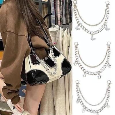 Pack of 5 Elegant Bag Accessory Set Adjustable Chains Fashion Shoulder Straps Alloy Texture for Fashion Individuals
