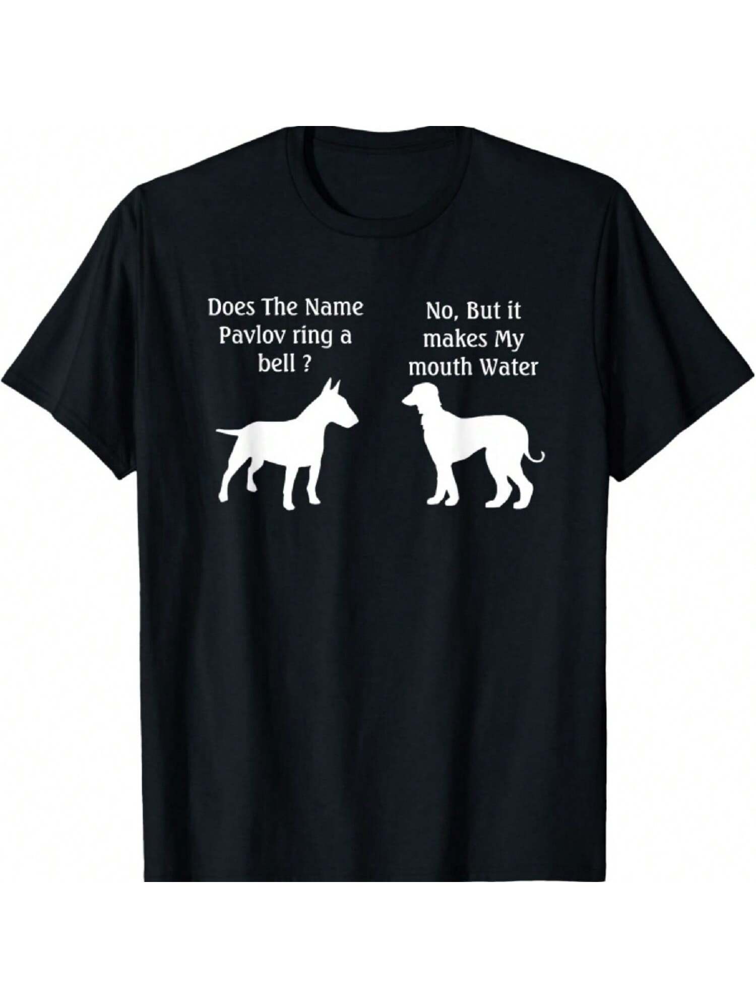 Does The Name Pavlov Ring A Bell Funny Psychology T-Shirt, Black S разноцветный