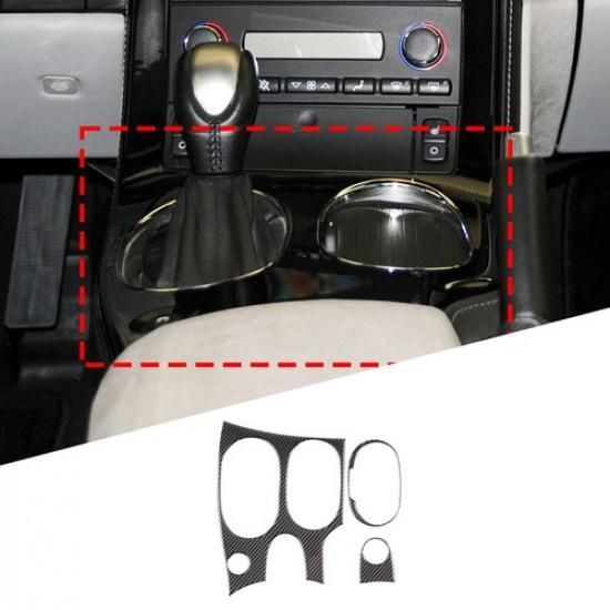 Carbon Fiber Central Console Gear Shift Panel Trim Sticker for Corvette C6 05-13