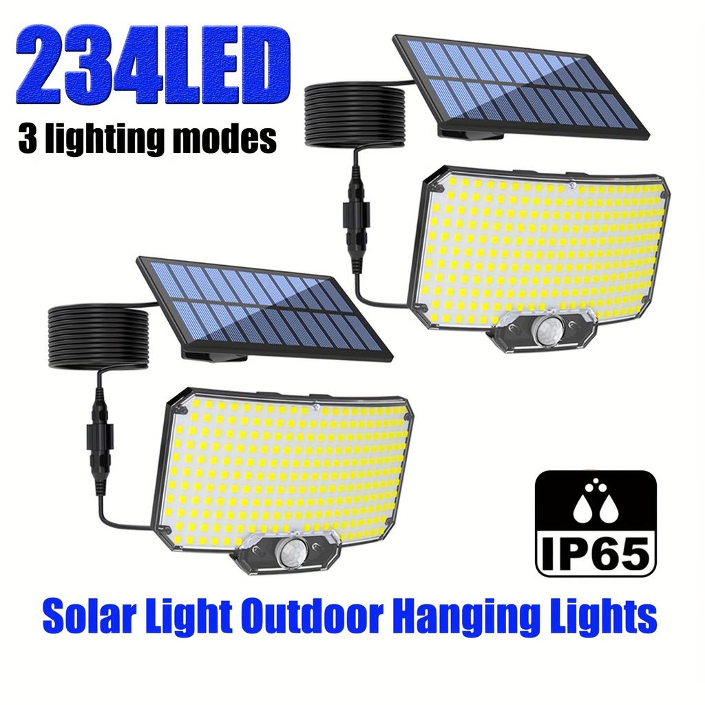 Solar Lights Outdoor 100/234LED 3 Modes Motion Sensor Flood Lights with Remote IP65 Waterproof Security Solar Lights for Outside