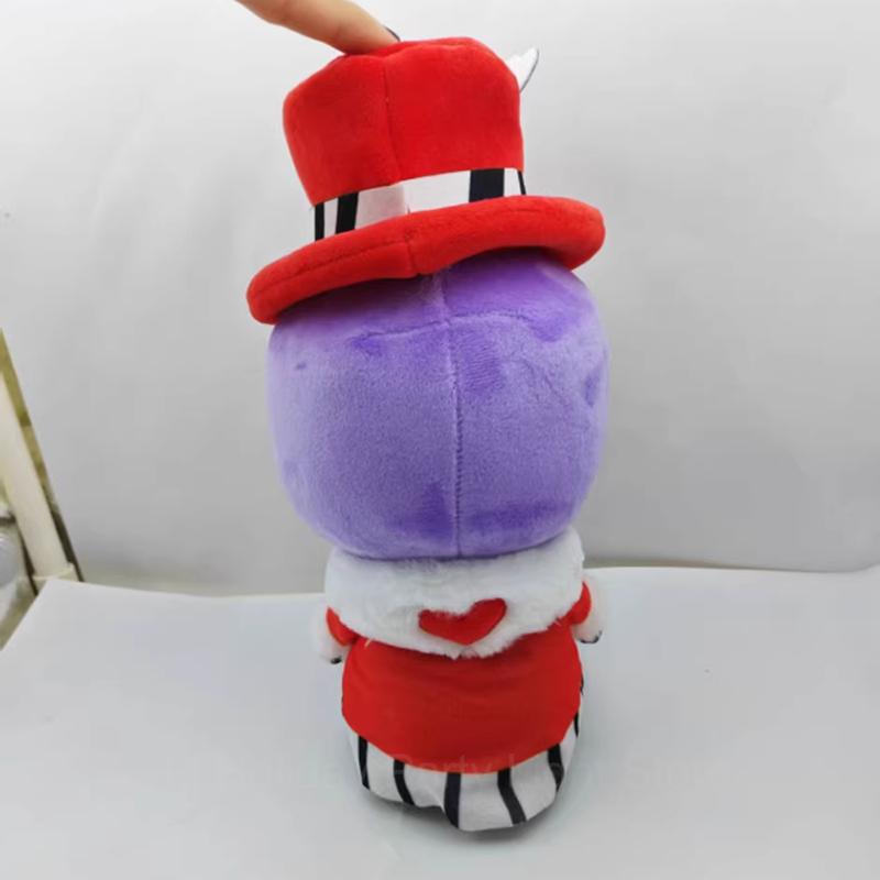 Bambole di peluche divertenti di Hazbin Valentino, Hotel Valentino di compleanno, Giocattolo di peluche con cappello da clown Valentino, Regali per le feste dei fan, Decorazione per feste di bambole