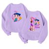 Children's Fashionable Lightweight Long-sleeved Round Neck Pullover With Pockets Printed Pullover