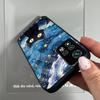Case for Xiaomi POCO X4 Pro 5G Anime Black Cat Starry Cloud Print Phone Cover Acrylic Hard Back Shell With Flexible TPU Edge