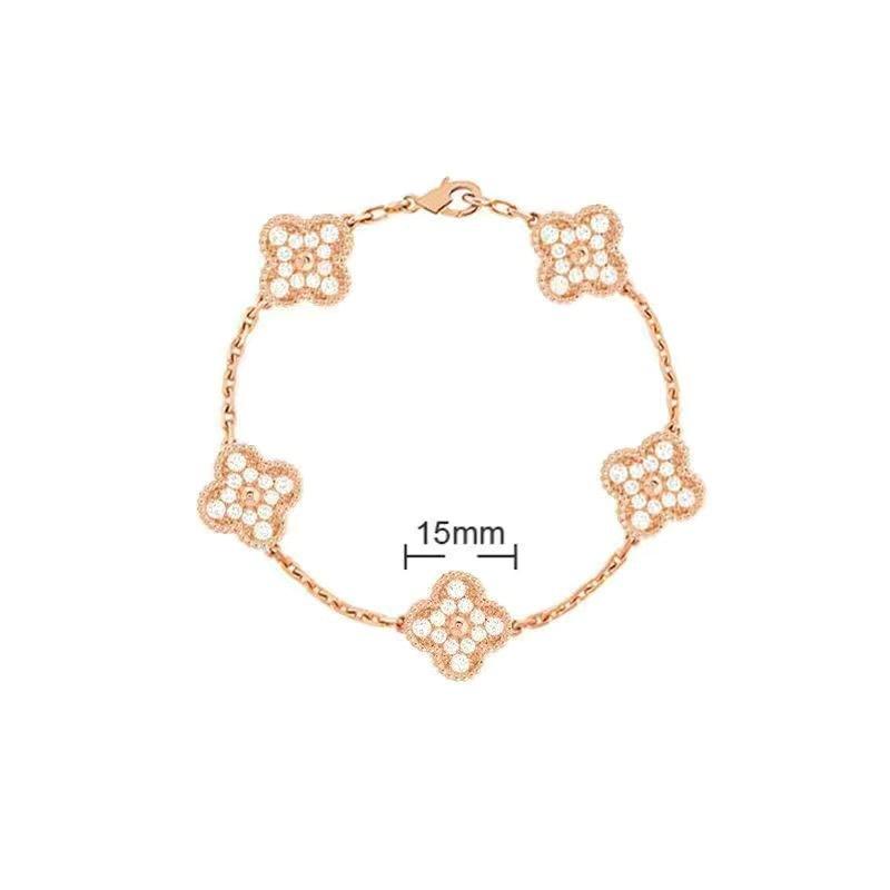 New Arrival Four-leaf Clover Bracelet Natural Mother-of-pearl Agate Accessible Luxury Women's Bracelet