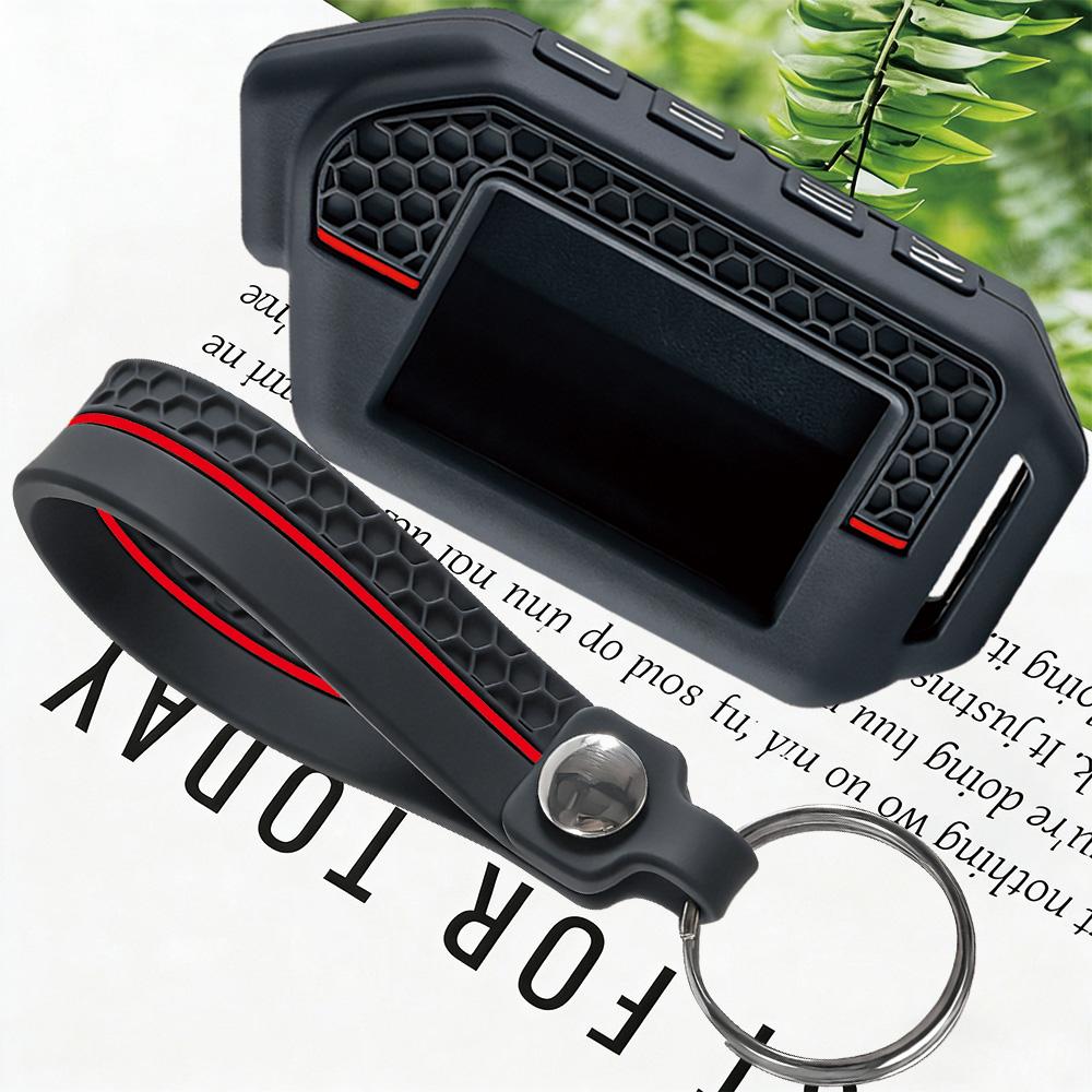 For Scher-Khan Mobicar 1 2 3 A B M10 M20 Two Way 4 Buttons Silicone Key Case Cover LCD Remote Shell Car Alarm System Accessories