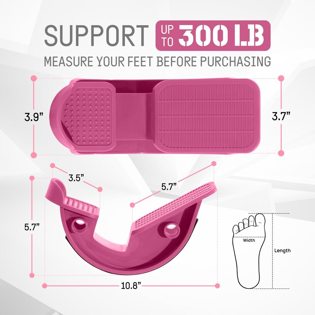 Yes4All Foot Locker Stretch 27cm Long X 10cm Wide X 13cm for Yoga and 1 Piece Imported from L5PY Board, Pink, High, Plastic, Fitness, [Officially