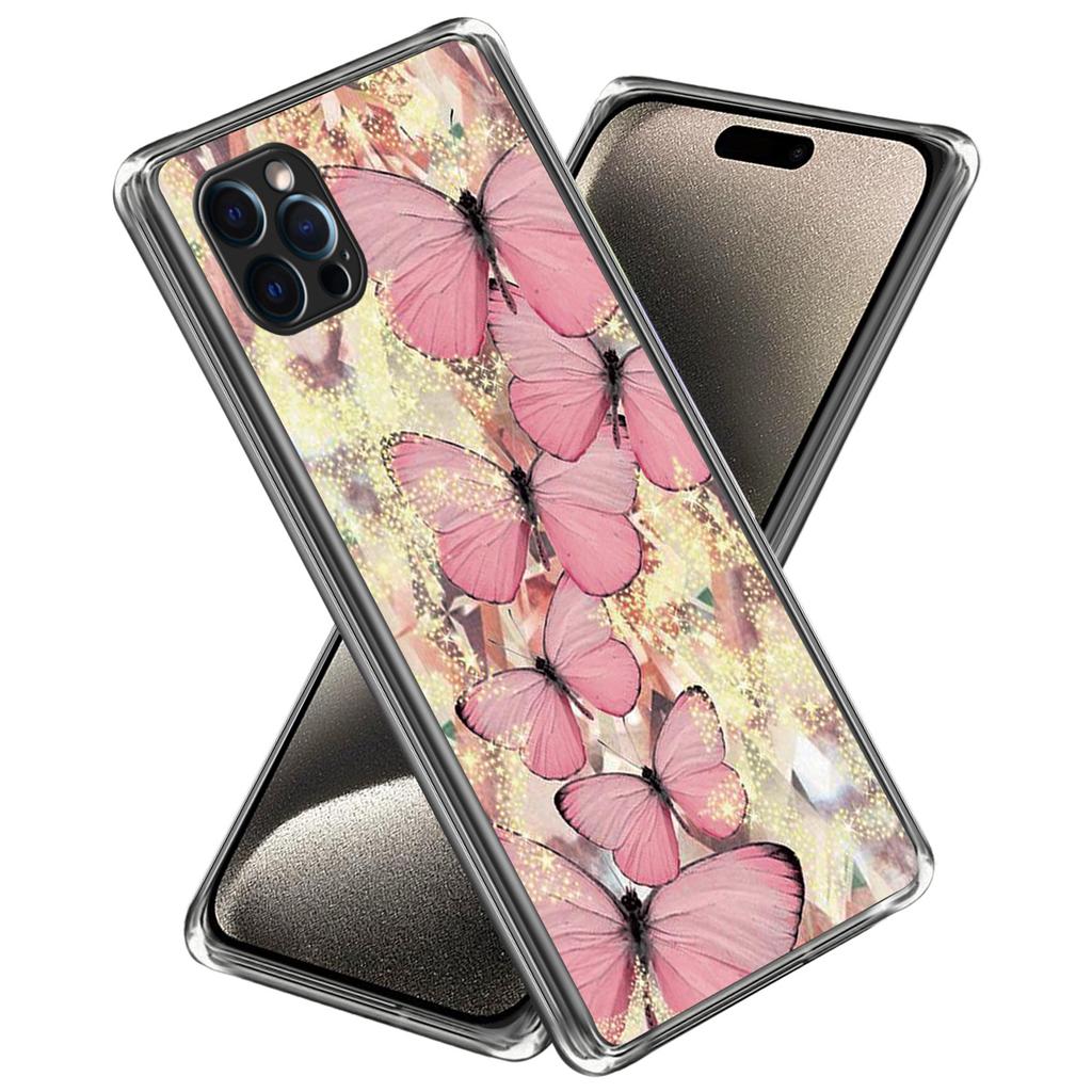 For iPhone 16 Pro Max Case Pattern Printed Shockproof TPU Phone Cover