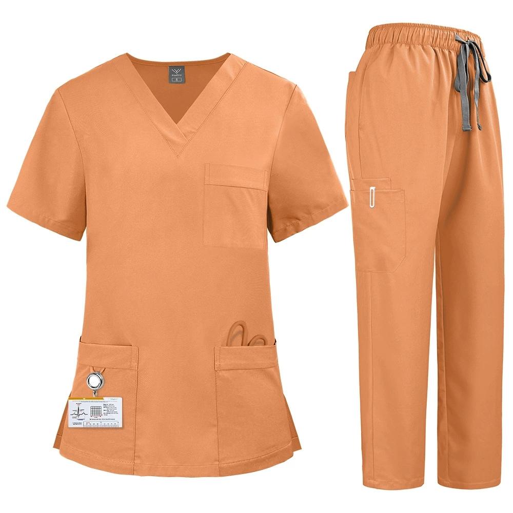 Factory Price Hospital Uniforms Nurse Beauty Dental Salon Work Clothes Suit Custom LOGO Uniform Medical Scrub Sets for Men Women S