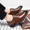 Fashion Men Flat / 6CM Heightening Elevator Shoes Hollow Breathable Business Formal Leather Shoes Man British Dress Casual Wedding Shoes