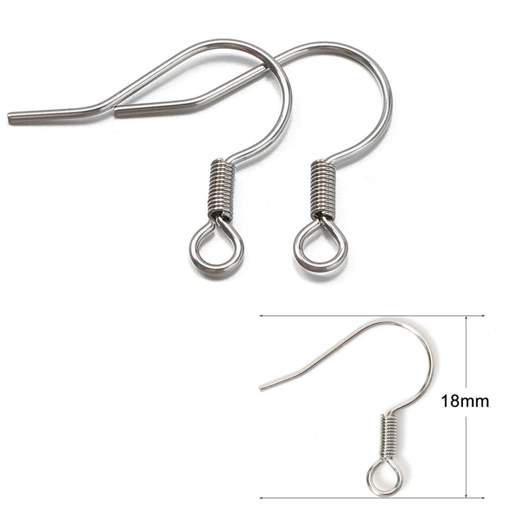 

50pcs Stainless Steel Earwire Earrings Hooks Base for Earrings Ear Jewelry Making DIY Findings Accessories Wholesale Supplies