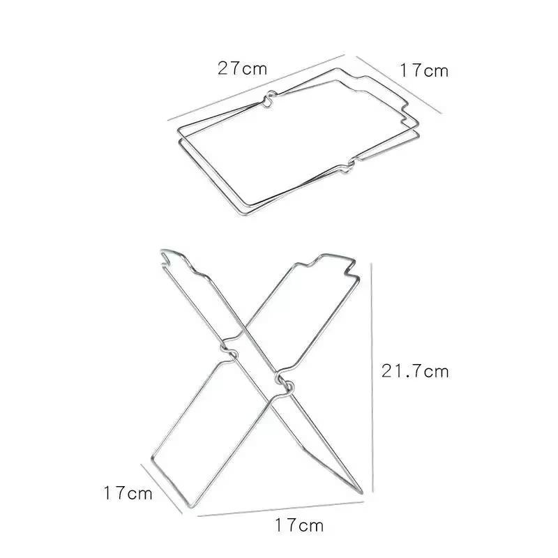 

Stainless Steel Trash Rack Foldable Kitchen Desktop Office Trash Holder Trash Bag Towel Hanger Kitchen Garbage Bin Garbage Can