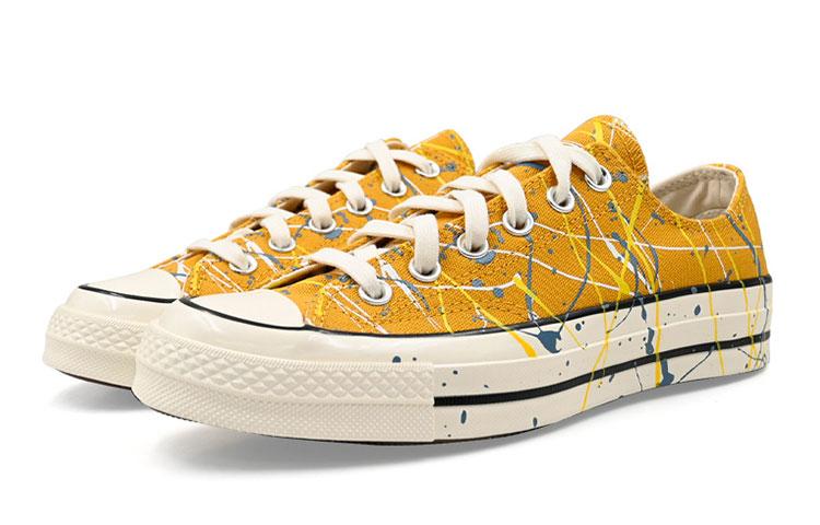 Chuck 70 Converse Low 'Paint Splatter - Sunflower Gold' 170804C