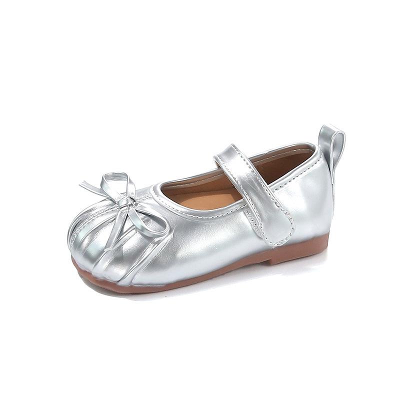Fashion Girls' Flat Shoes 2025 Spring New Kids Leather Shoe Simple Anti Slip Girls Casual Shoes Versatile Child Performance Shoe