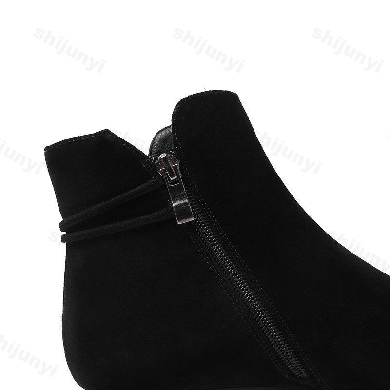 Autumn Women Ankle Boots 2026 Fashion Round Toe Ladies Short Boot Low Heel Platform Casual Shoes Fashion Women's Botas Mujer