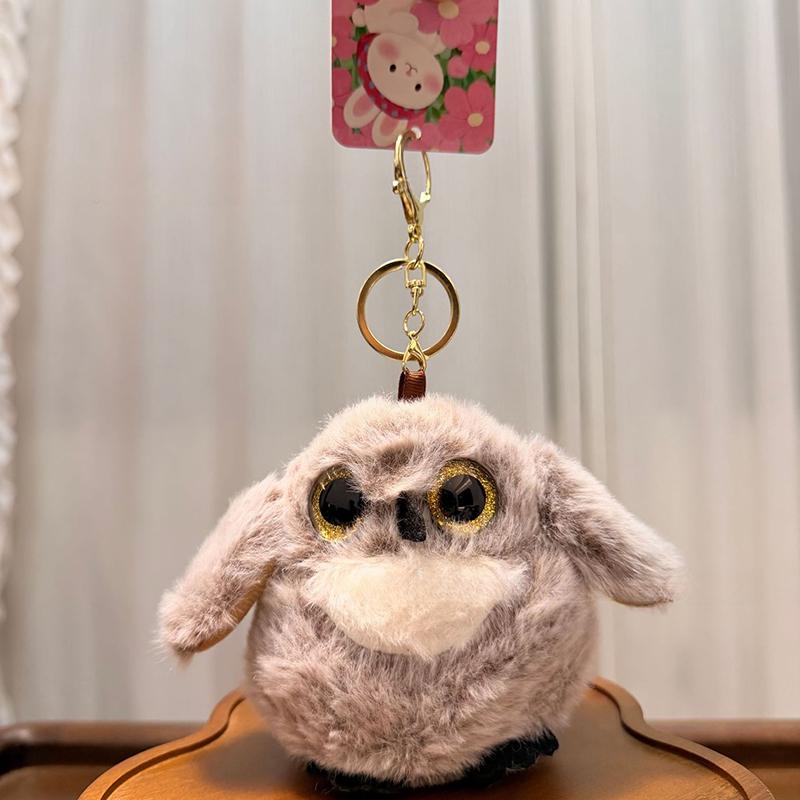 

Cute Owl Plush Doll Keychain Simulation Backpack Pendant Hanging Decoration Gift Soft Toy for All Ages