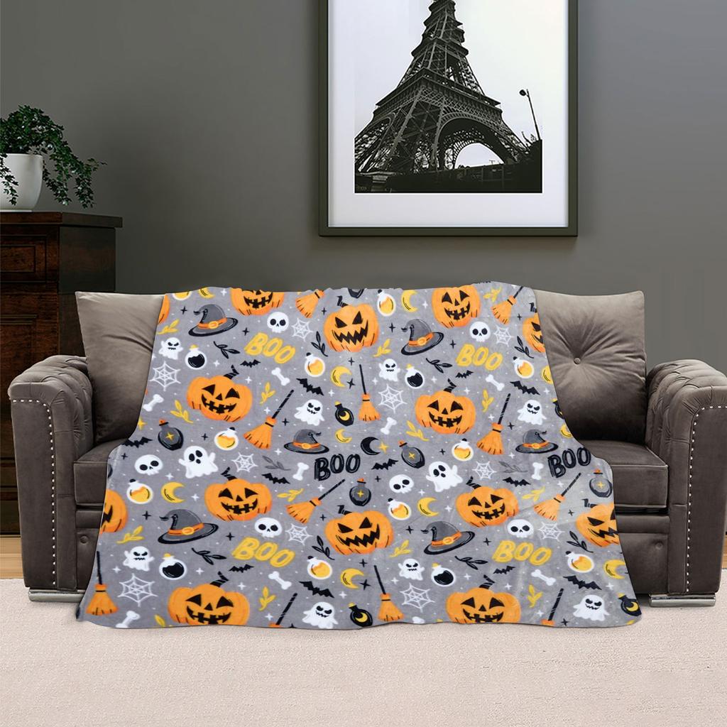 Halloweenská deka Čarodějnice Měkká Plyšová Útulná Flanelová Halloweenská Deka Dekorace Na Párty Pohovka Postel Obývací Pokoj