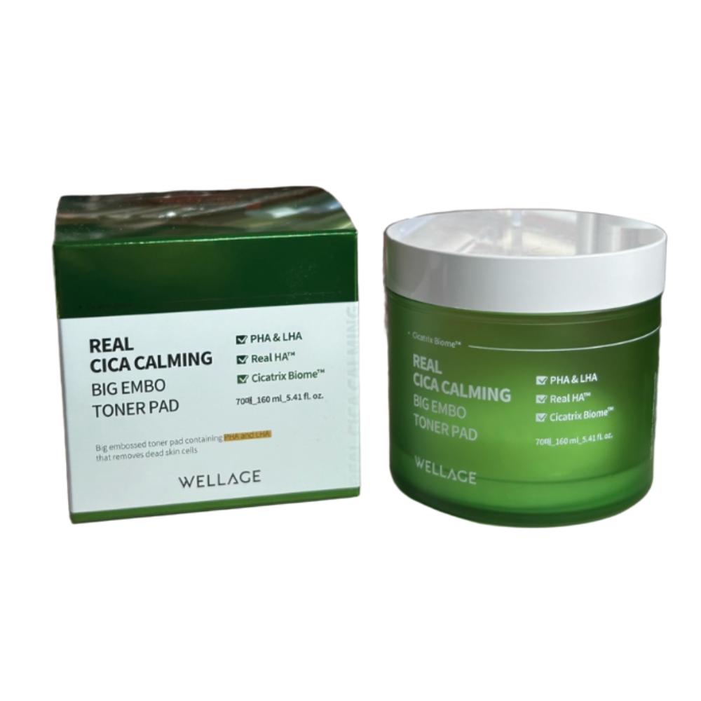 

WELLAGE Real Cica Calming Big Embo Toner Pad 160ml (70 Pads)