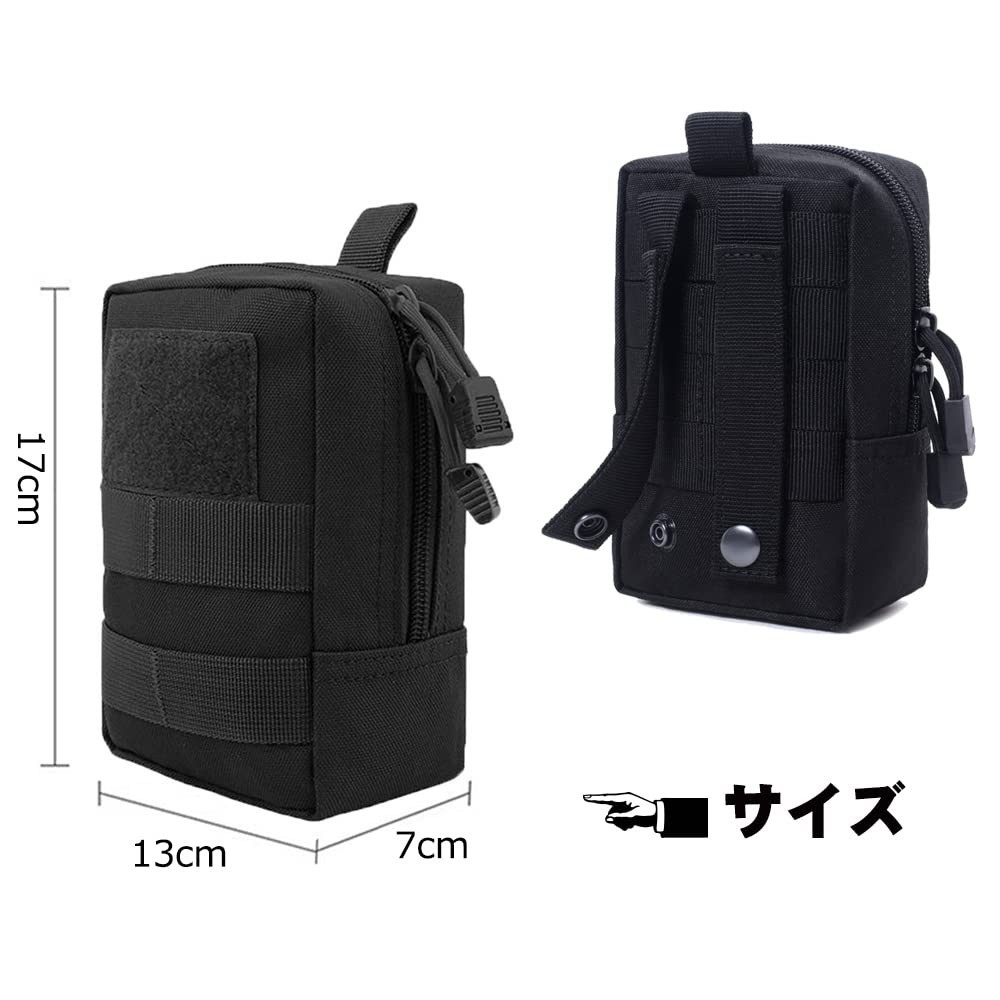 Camonti Waist Large Capacity Hip Belt Pouch with Smartphone for Outdoor and Sports Men's Multi-Function Pouch, Bag, Carabiner, Case, Fishing, Travel,