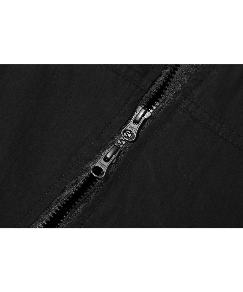 Basemoment Diagonal Cn Washed Zip-Up Jacket Black