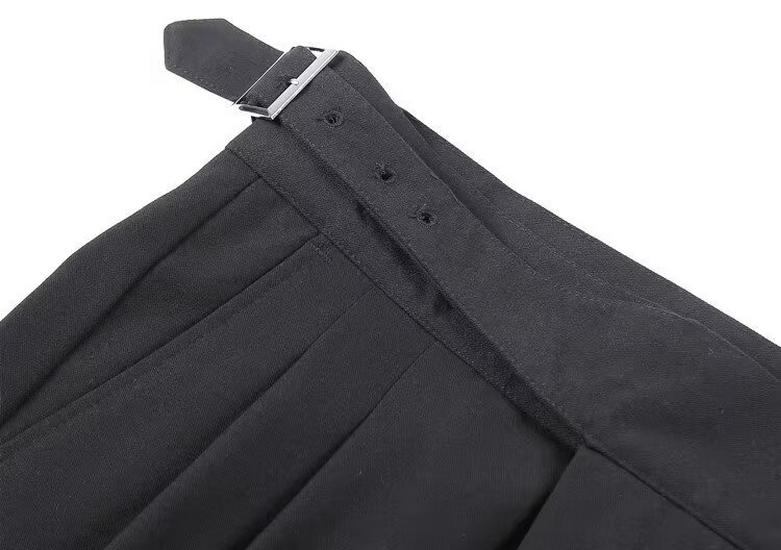 Men's Retro High-Waist Slim-Fit Trousers: Korean-Style, Solid Color, Straight-Leg, Autumn Casual Pants.
