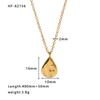 Ins Best Selling  316L Stainless Steel 18K Face Textured Oval Pendant Charms Necklace for Women Waterproof Jewelry
