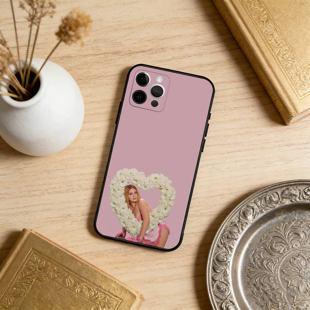 L-Lana D-Del Rey Soft Silicone Black Cover,Phone Case For iPhone 17,16,15,14,13,12,11 Plus,Pro Max,XS