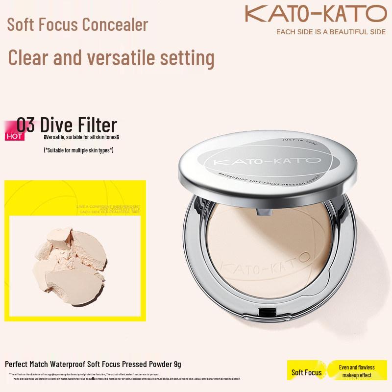 Kato Oil Control Loose Powder: Long-lasting, Soft Focus, Brightening Setting Powder for Oily and Dry Skin.