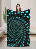 Whirlpool Dizziness Pattern Plush Flannel Throw Blanket for Couch Chair Sofa Bed  Super Soft Bedspread for Girls and Boys
