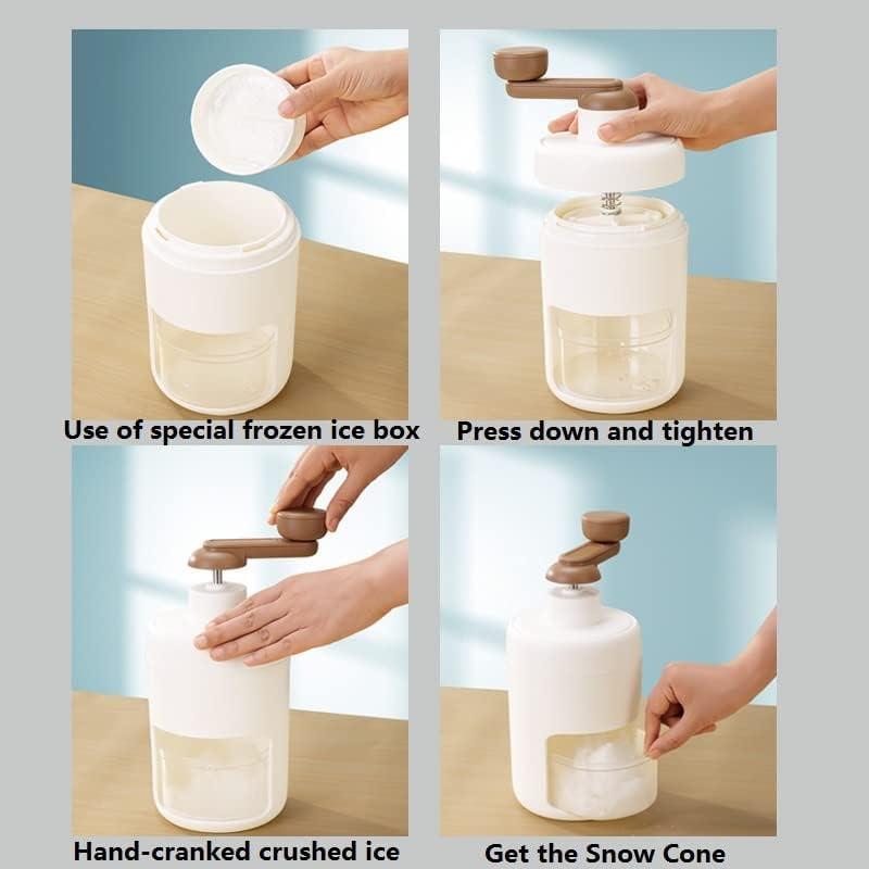 Ice Shaver Household Small Ice Crusher Manual Shaved Ice Milkshake Machine Portable Hand-cranked Smoothie Machine Kitchen Tools