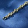 14K Gold Plated Fashion Tennis Bracelet 8mm Round Full Zircon Bracelets for Women